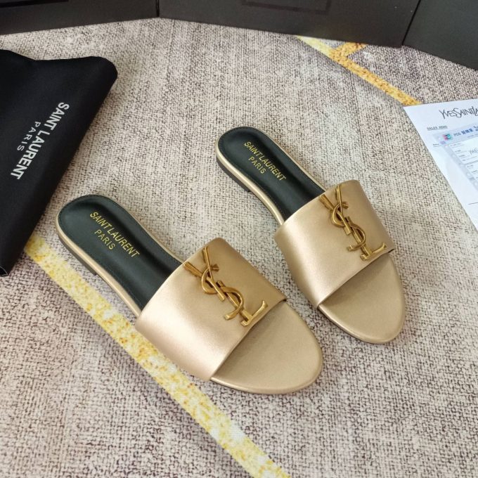 Classic Gold Signature Flat Slippers - Image 10