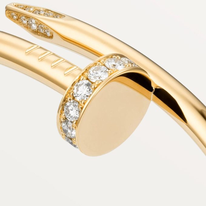 car Inspired Juste Un Clou Nail Bracelet With CZ Diamond - Image 2