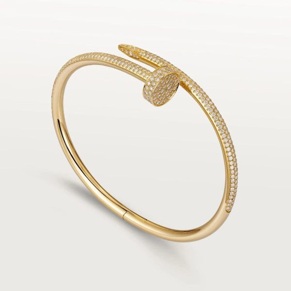 car Inspired Juste Un Clou Nail Screw Bracelet With Full Diamond Paved