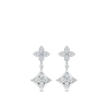Color Blossom BB White Gold and Diamond Long Earrings