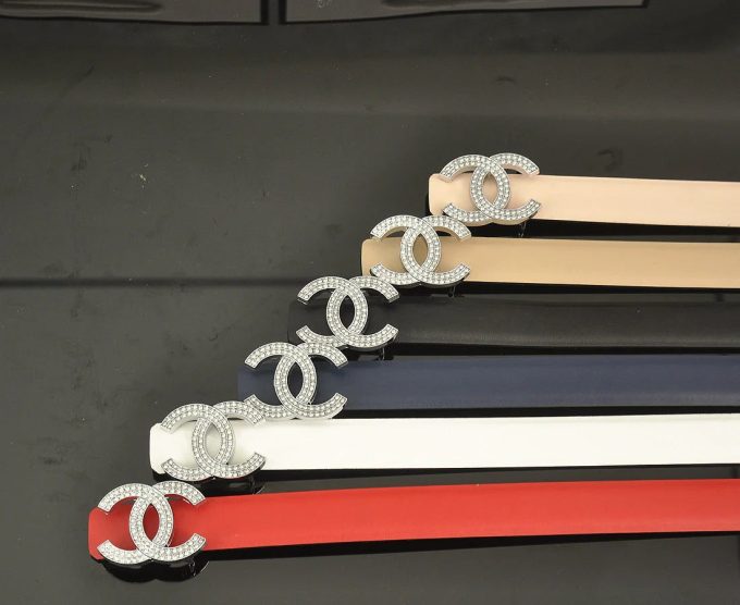 6 color  double C pearl rhinestone belt - Image 9