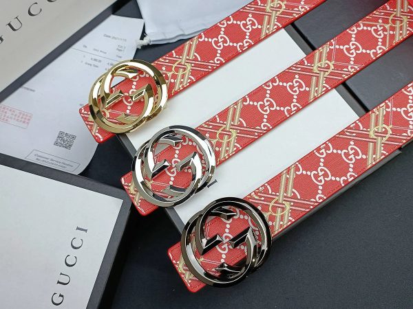 3 Colors  double G stripe calico belt Gender: general