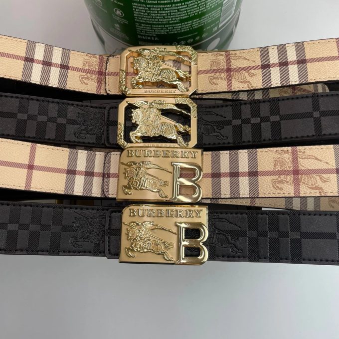 4 Colors  printed letter buckle leather belt - Image 3