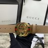 4 Colors  double-G three-layer lychee pattern double-sided belt