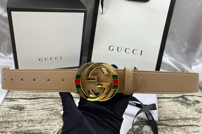4 Colors  double-G three-layer lychee pattern double-sided belt - Image 7