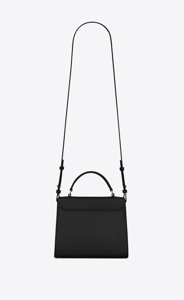 Y Cassandra Mini Top Handle Bag in Box Leather
