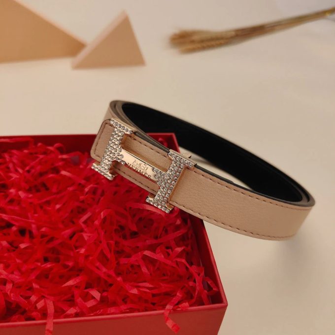 7 Colors Classic Letter Rhinestone Buckle Ladies Leather Belt - Image 6