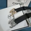 2 Colors  Double C Diamond Black Leather Belt