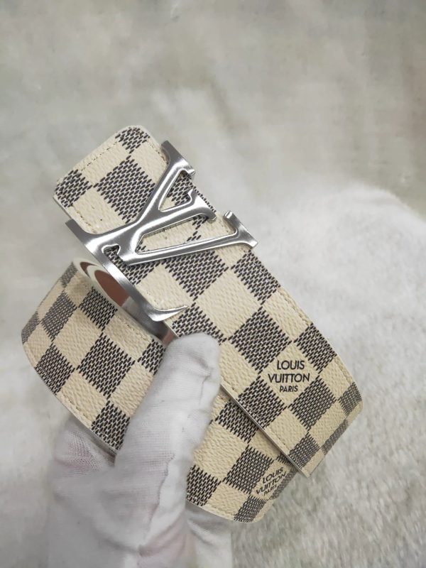 3 Colors  Striped Letter Leather Belt