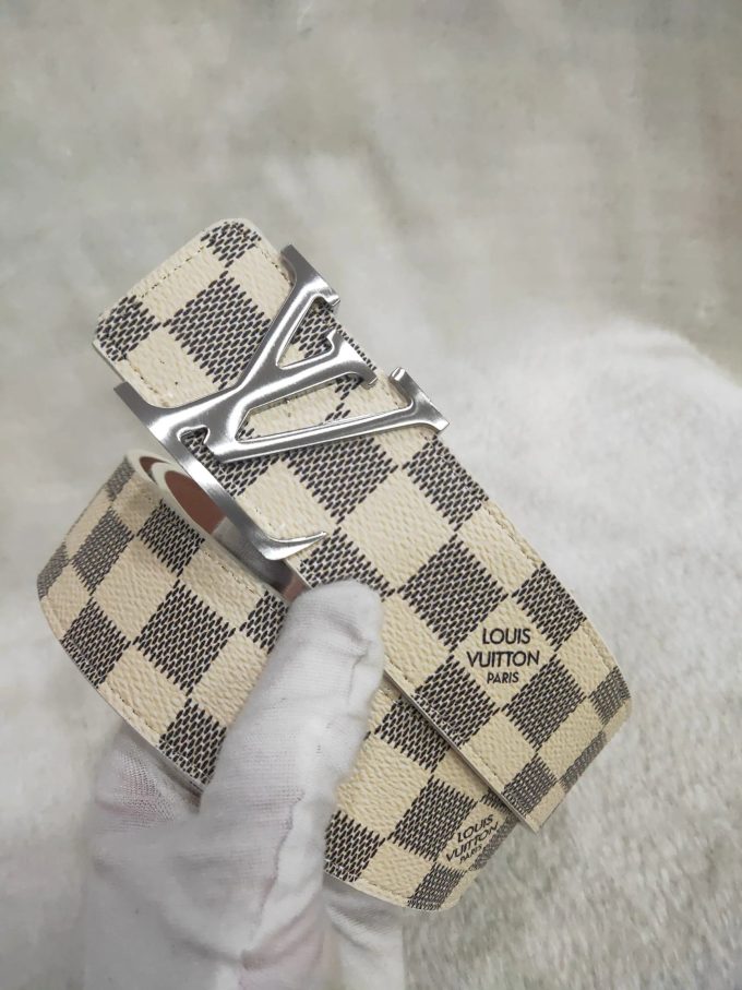 3 Colors  Striped Letter Leather Belt - Image 2