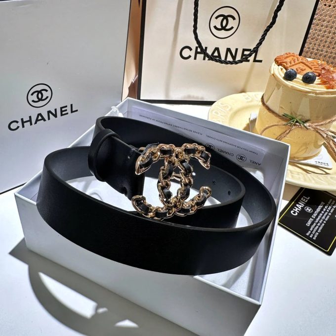 Fashion Double C Letter Ladies Leather Belt - Image 3