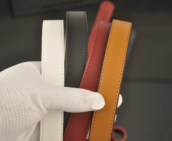 4 Colors fashion double C pearl belt - Image 5