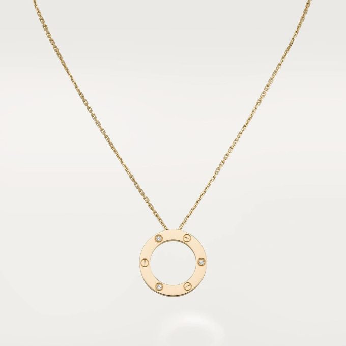 car The London Love Necklace With 3 Diamonds