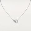 car Love Necklace Interlocking Circles Necklace With Diamond Paved