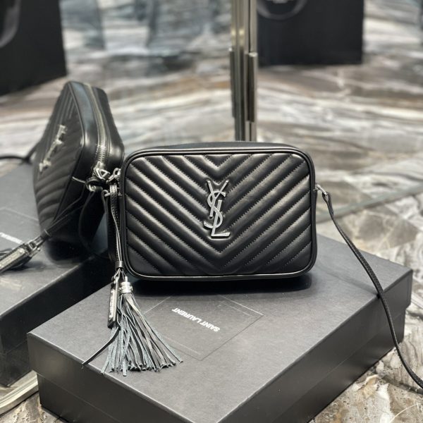 Y Lou Camera Bag Black With Silver Toned Hardware