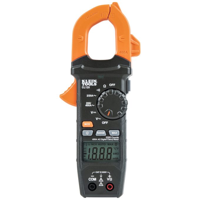 Klein Tools CL120 Digital Clamp Meter, AC Auto-Ranging 400 Amp - Image 2