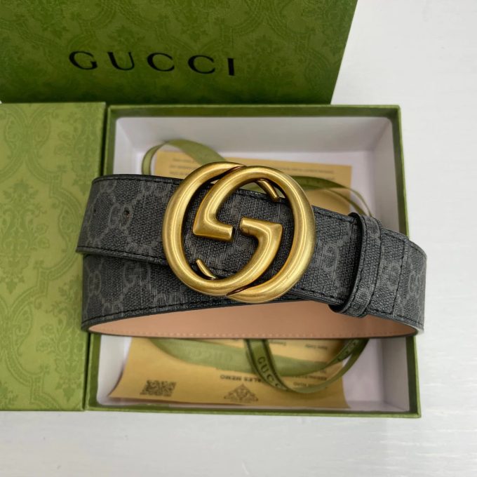4 Colors Classic double G pattern printed belt - Image 5