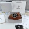 4 Colors  lion head double-sided lychee pattern belt