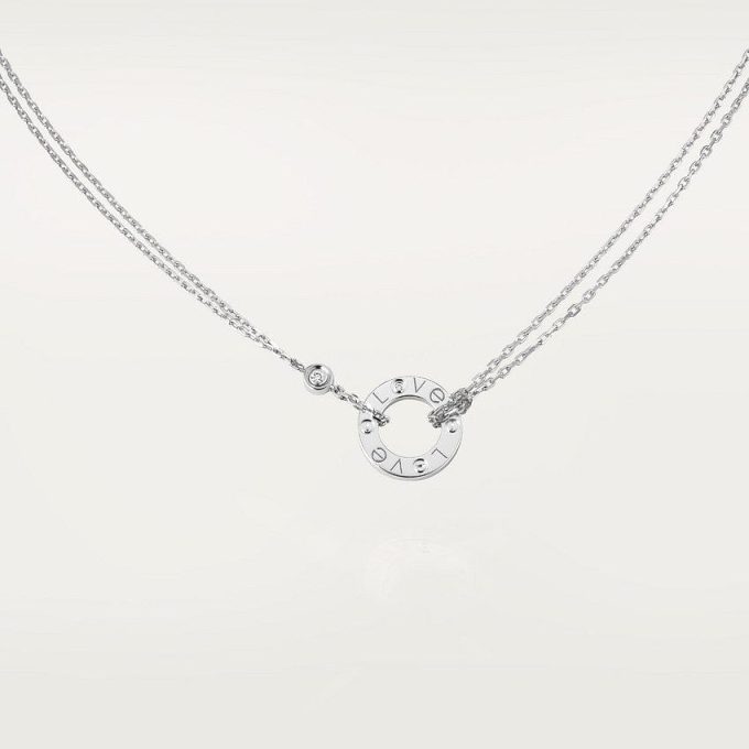 car Love Necklace With 2 Diamonds - Image 5