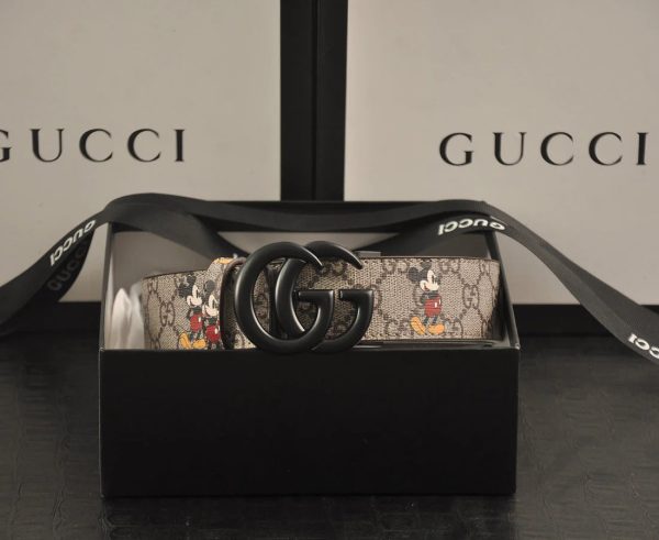 3-color  double G Mickey Mouse print belt