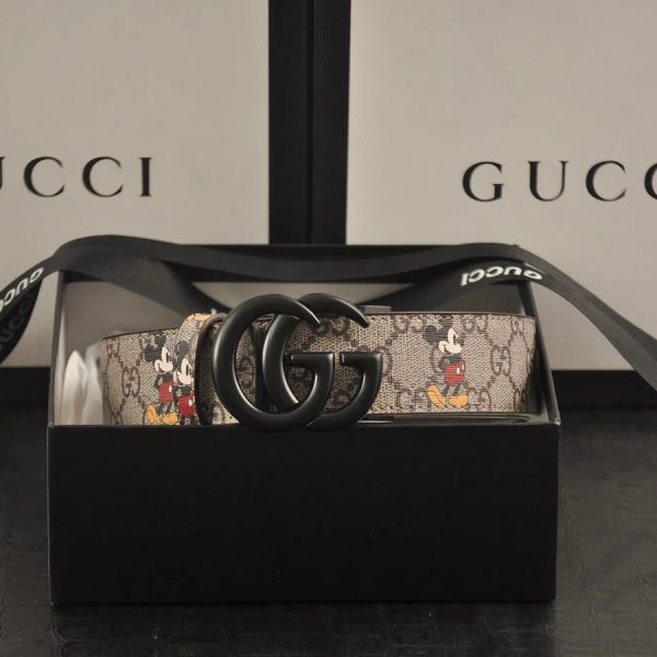 3-color  double G Mickey Mouse print belt