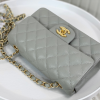 CC Classic Flap Caviar Shoulder Bag 20Cm For Ladies Light Gray Wiht Gold