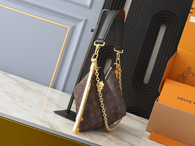 M12075 Top Quality 38X23X1Cm Real Leather Chains Handbag With Black Strap Bb-921426 - Image 3