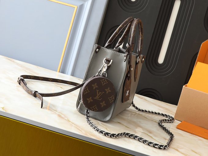 M45659 M46373 Top Quality 25X11X19Cm Real Leather Chains Totebag With Charm Small Round Pocket Adjustable Strap Bb-921507 - Image 3
