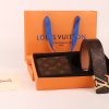 Men's belt with brown old flower + wallet 3 colors belt buckle