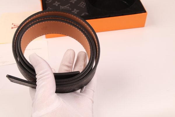 3 Color Belt Buckle + Wallet  Printed Letter Belt