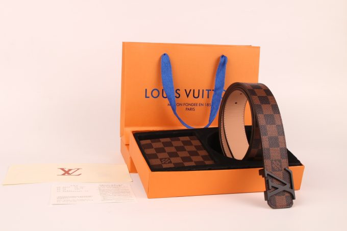 3-color belt buckle + wallet  printed letter belt - Image 3