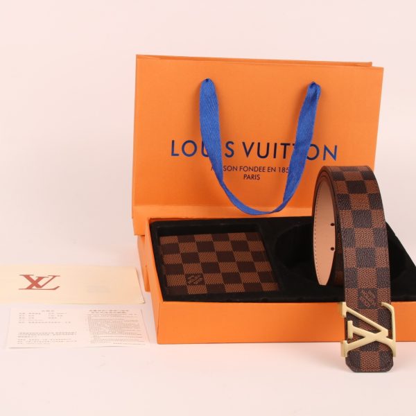3-color belt buckle + wallet  printed letter belt