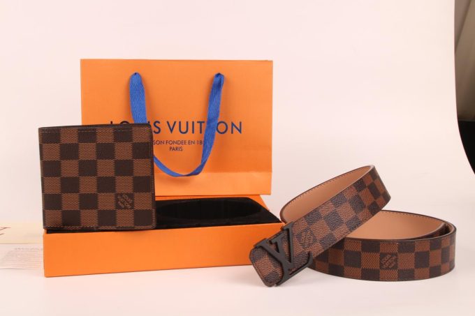 3-color belt buckle + wallet  printed letter belt - Image 9