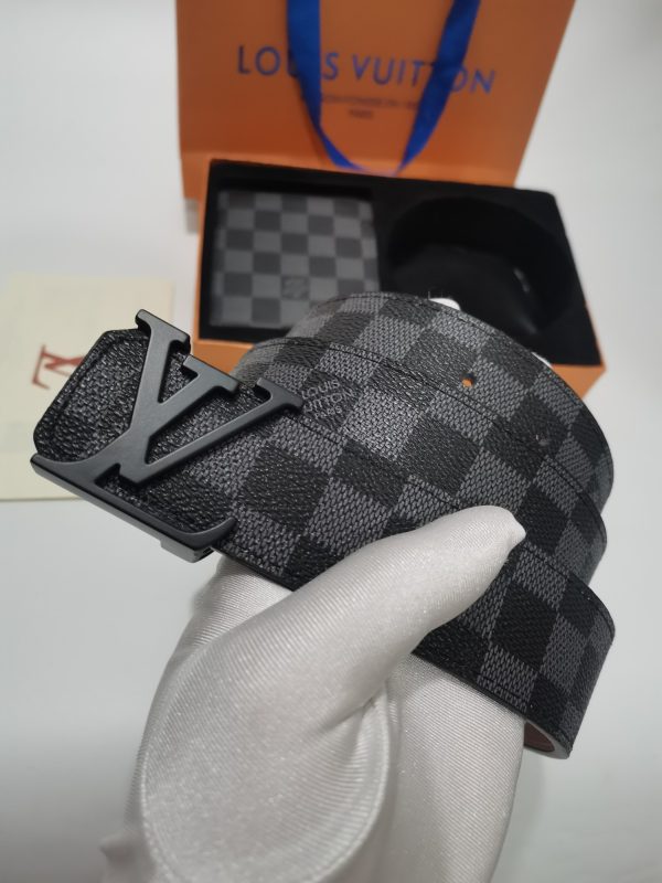 3-color belt buckle + wallet  printed letter belt