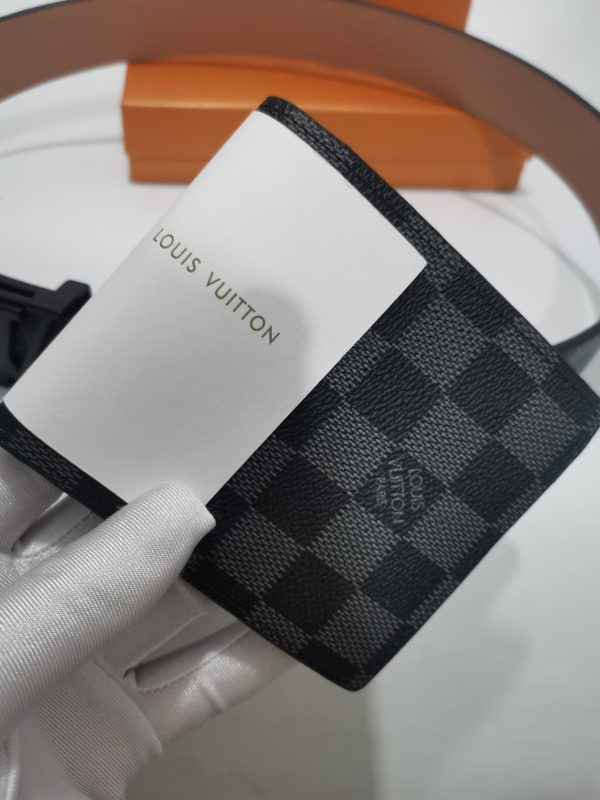3-color belt buckle + wallet  printed letter belt