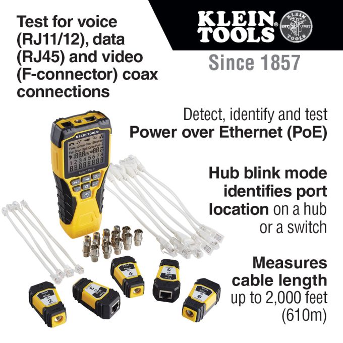 Klein Tools VDV501-853 Scout® Pro 3 Tester with Test + Map Remote Kit - Image 11