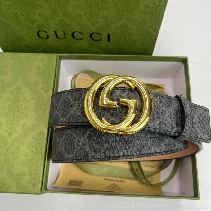 4 Colors Classic double G pattern printed belt - Image 4