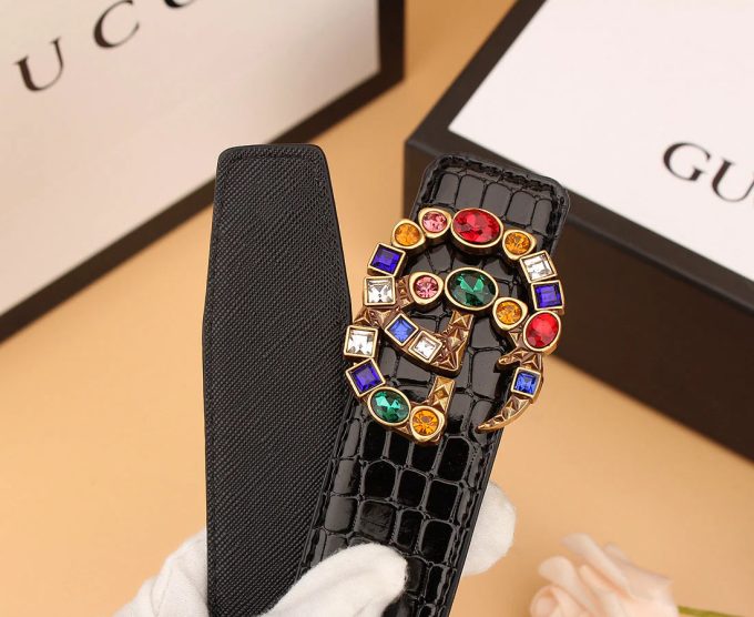 2  double G irregular colored diamond belts - Image 4