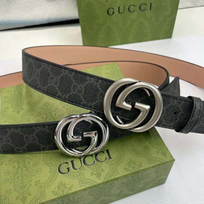 4 Colors Classic double G pattern printed belt - Image 6