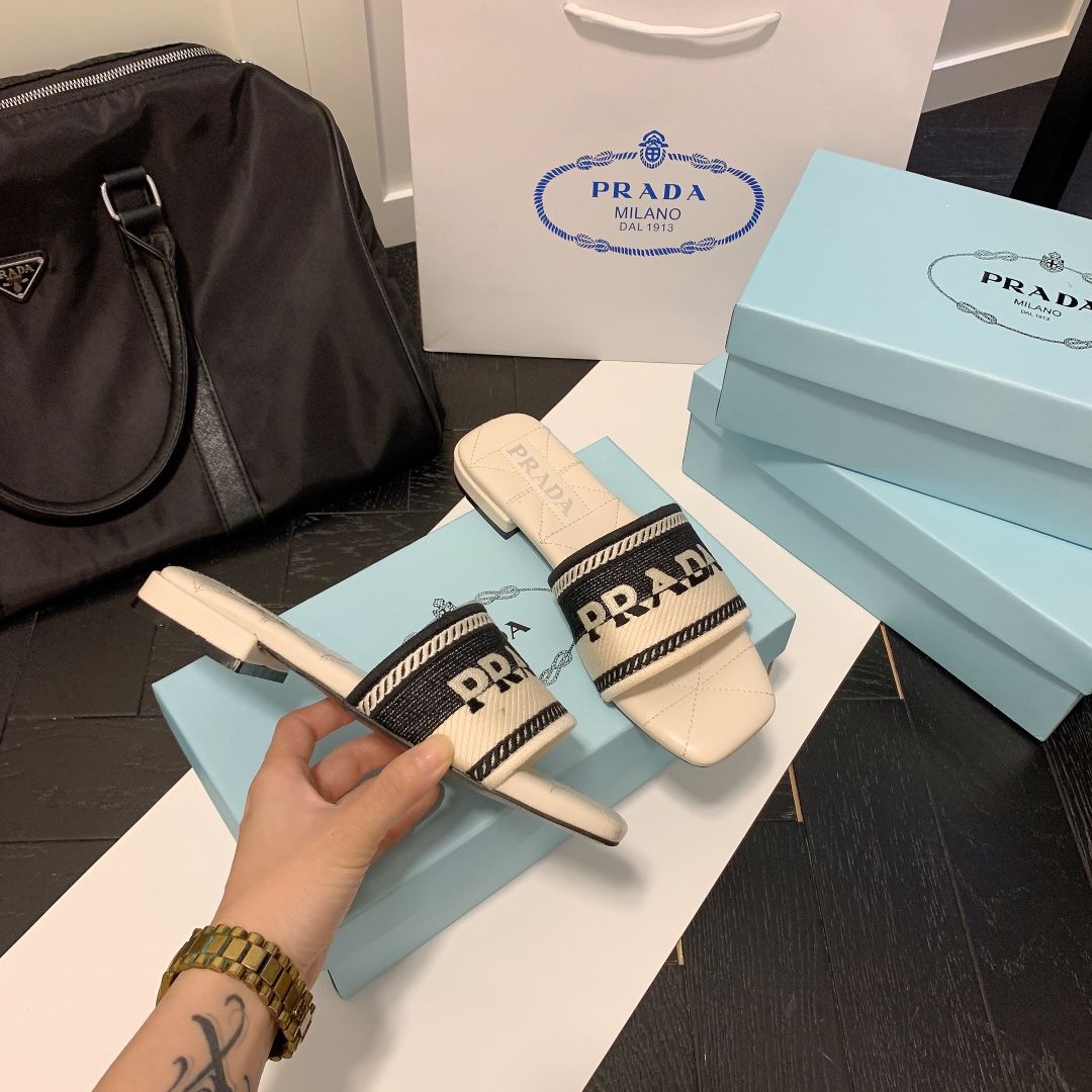 Monogram Embroidered Flat Slippers - Image 4