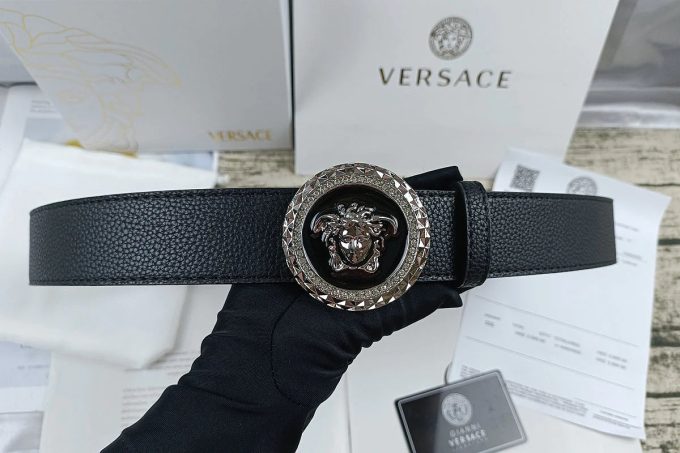 4 Colors  lion head double-sided lychee pattern belt - Image 2