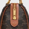 SMALL BOSTON IN TRIOMPHE CANVAS AND CALFSKIN TAN