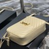 Y Lou Camera Bag Beige With Gold Toned Hardware