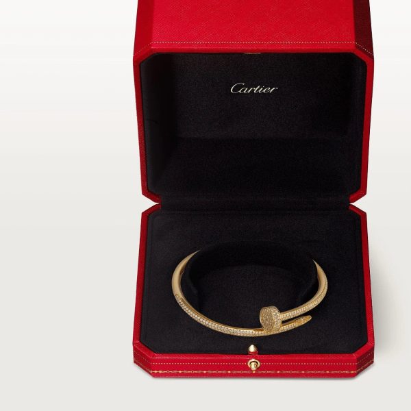 car Inspired Juste Un Clou Nail Screw Bracelet With Full Diamond Paved