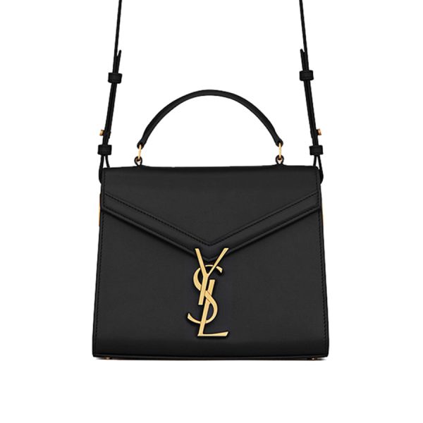 Y Cassandra Mini Top Handle Bag in Box Leather