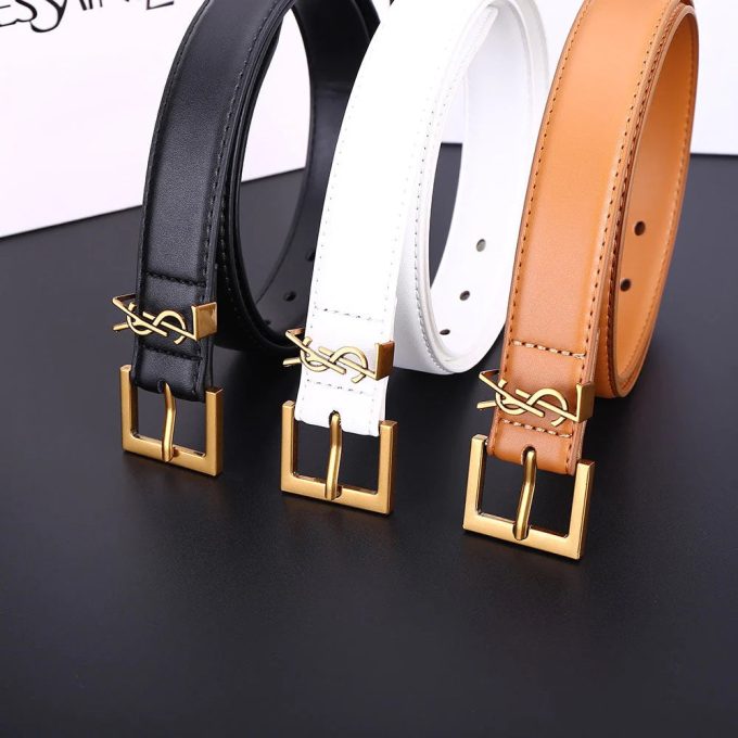 3 Colors Fashion Alphabet Buckle Ladies Leather Belt - Image 5