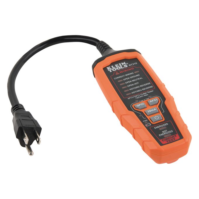 Klein Tools RT310 AFCI and GFCI Outlet and Device Tester for North American AC Electrical Outlet Receptacles - Image 2