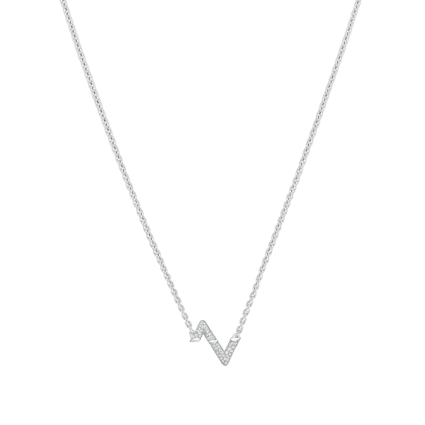 Louis Volt Upside Down White Gold and Diamond Pendant