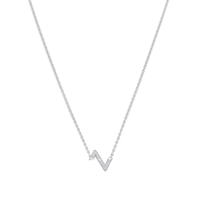 Louis Volt Upside Down White Gold and Diamond Pendant