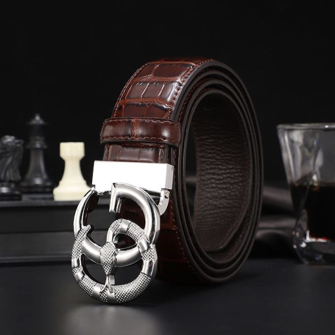 3 Colors  printed letter leather belt - Image 2